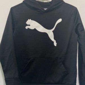 Puma Hoodie Boys Youth Medium Black W/White Puma